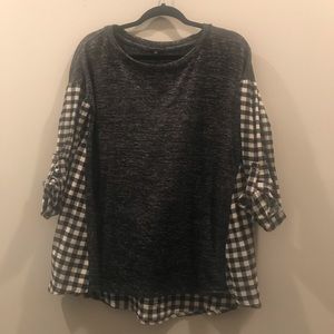 Longer Black and White Sweater